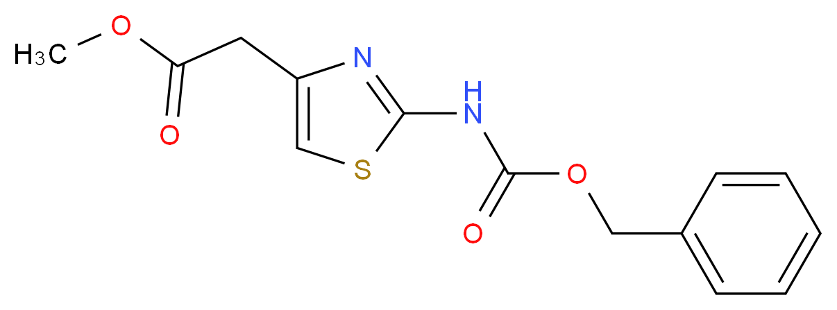 Methyl 2-(2-(((benzyloxy)carbonyl)amino)thiazol-4-yl)acetate_Molecular_structure_CAS_103053-97-0)