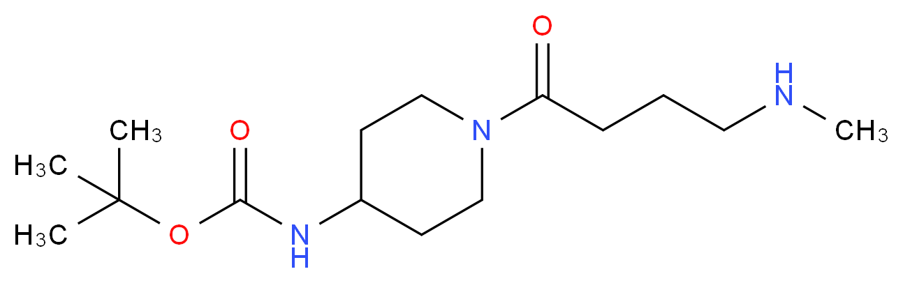 tert-butyl N-{1-[4-(methylamino)butanoyl]piperidin-4-yl}carbamate_Molecular_structure_CAS_)