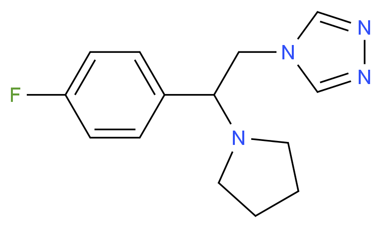 4-[2-(4-fluorophenyl)-2-pyrrolidin-1-ylethyl]-4H-1,2,4-triazole_Molecular_structure_CAS_)