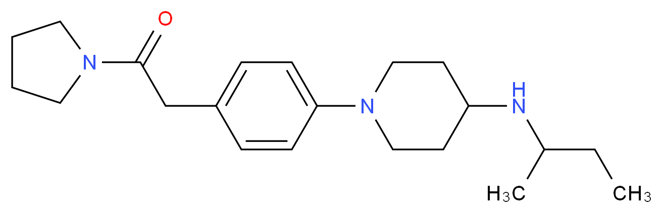N-(sec-butyl)-1-{4-[2-oxo-2-(1-pyrrolidinyl)ethyl]phenyl}-4-piperidinamine_Molecular_structure_CAS_)