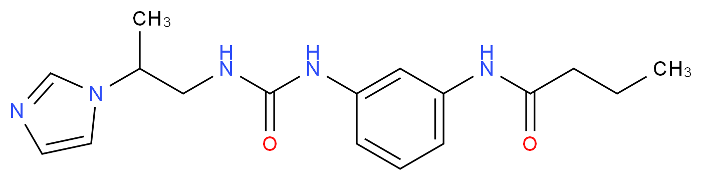 N-{3-[({[2-(1H-imidazol-1-yl)propyl]amino}carbonyl)amino]phenyl}butanamide_Molecular_structure_CAS_)