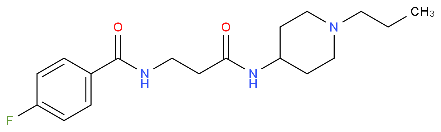 4-fluoro-N-{3-oxo-3-[(1-propylpiperidin-4-yl)amino]propyl}benzamide_Molecular_structure_CAS_)