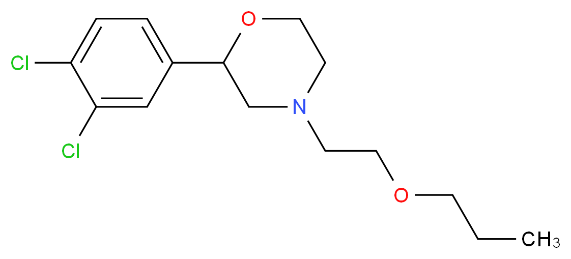 2-(3,4-dichlorophenyl)-4-(2-propoxyethyl)morpholine_Molecular_structure_CAS_)