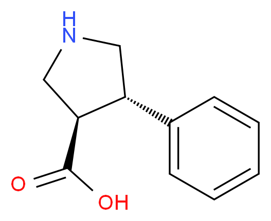 (3R,4S)-4-phenylpyrrolidine-3-carboxylic acid_Molecular_structure_CAS_652971-46-5(relative)