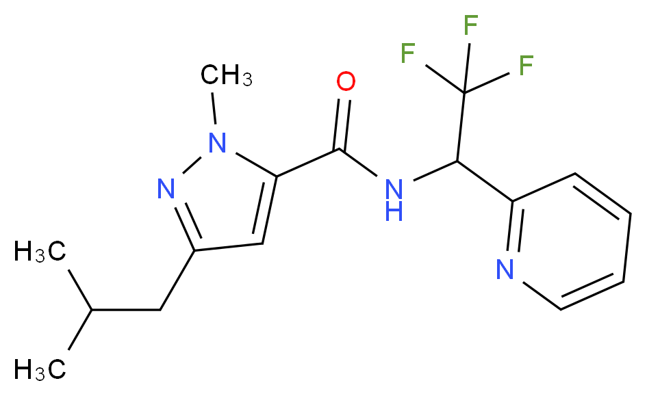 3-isobutyl-1-methyl-N-[2,2,2-trifluoro-1-(2-pyridinyl)ethyl]-1H-pyrazole-5-carboxamide_Molecular_structure_CAS_)