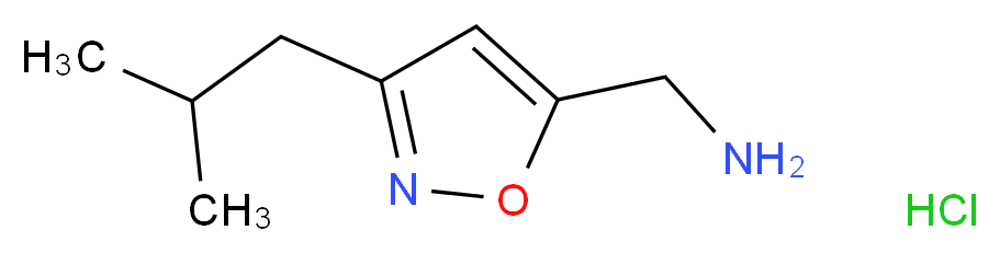 1-(3-Isobutylisoxazol-5-yl)methanamine hydrochloride_Molecular_structure_CAS_)