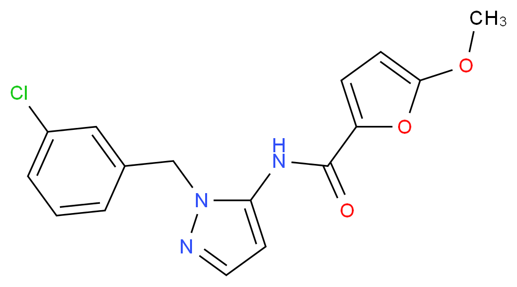 N-[1-(3-chlorobenzyl)-1H-pyrazol-5-yl]-5-methoxy-2-furamide_Molecular_structure_CAS_)