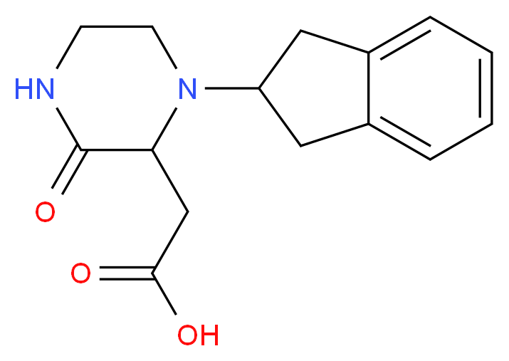 [1-(2,3-dihydro-1H-inden-2-yl)-3-oxo-2-piperazinyl]acetic acid_Molecular_structure_CAS_)