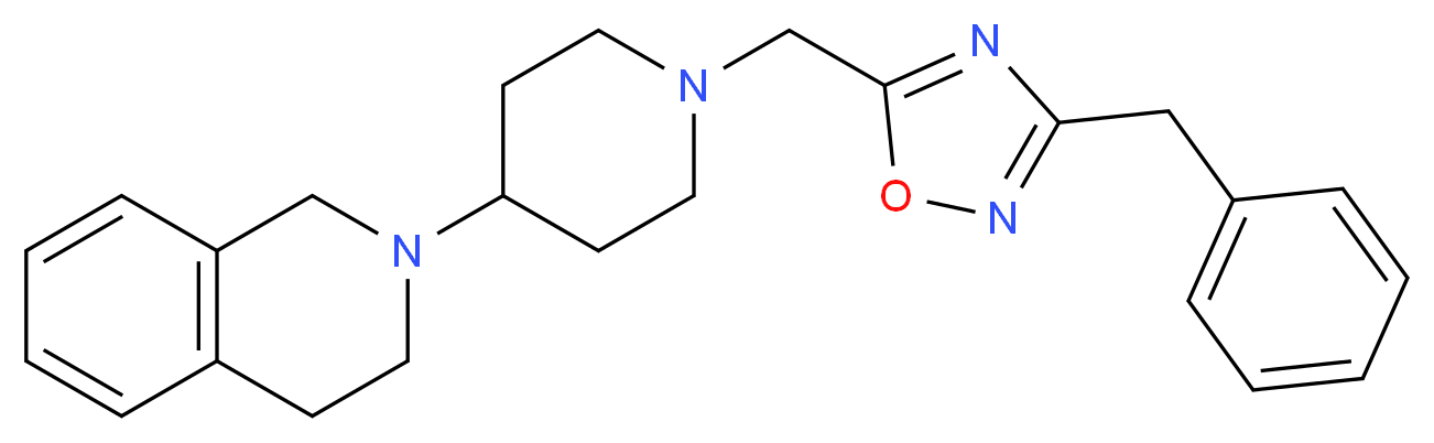 2-{1-[(3-benzyl-1,2,4-oxadiazol-5-yl)methyl]-4-piperidinyl}-1,2,3,4-tetrahydroisoquinoline_Molecular_structure_CAS_)