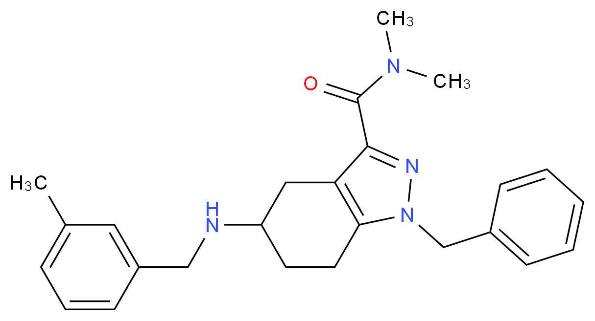 1-benzyl-N,N-dimethyl-5-[(3-methylbenzyl)amino]-4,5,6,7-tetrahydro-1H-indazole-3-carboxamide_Molecular_structure_CAS_)