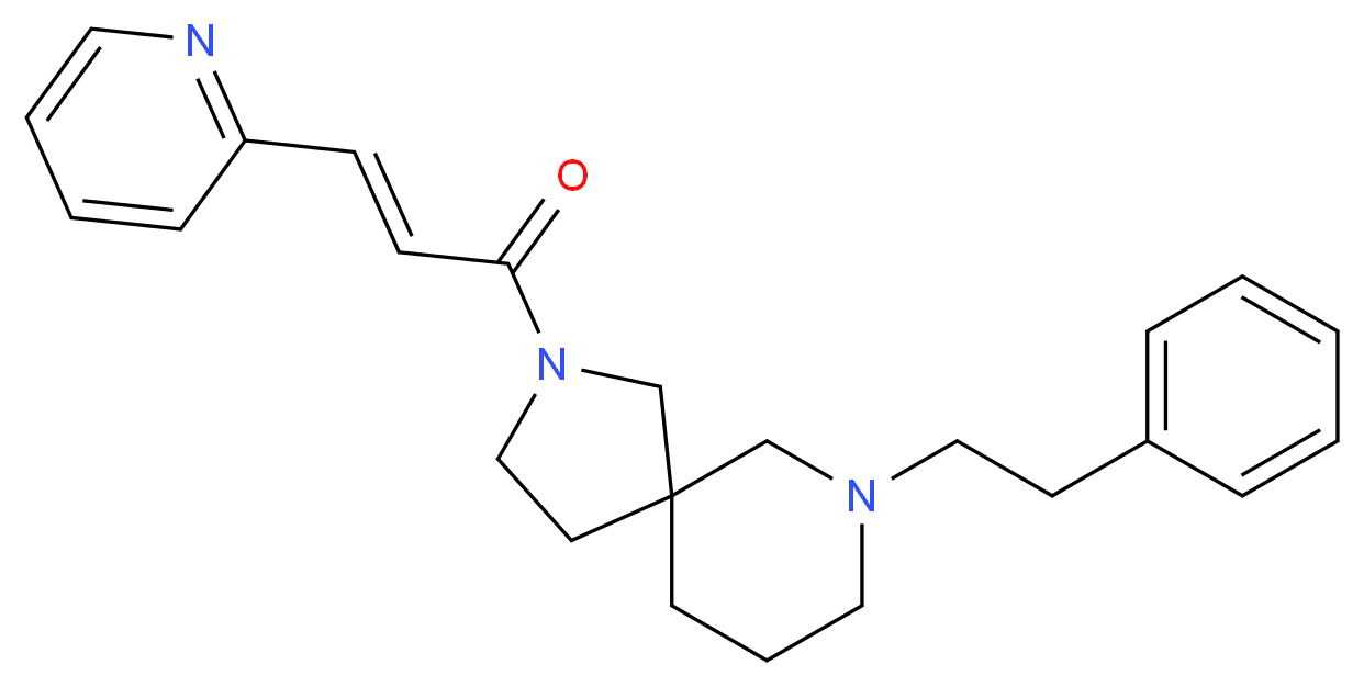 7-(2-phenylethyl)-2-[(2E)-3-(2-pyridinyl)-2-propenoyl]-2,7-diazaspiro[4.5]decane_Molecular_structure_CAS_)