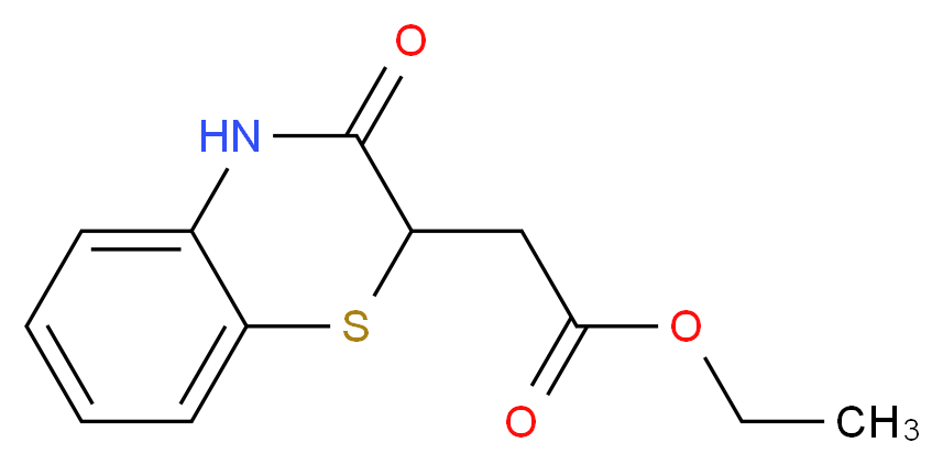 Ethyl 2-(3-oxo-3,4-dihydro-2H-1,4-benzothiazin-2-yl)acetate_Molecular_structure_CAS_82191-17-1)