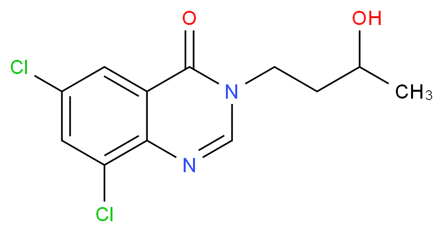 6,8-dichloro-3-(3-hydroxybutyl)quinazolin-4(3H)-one_Molecular_structure_CAS_)