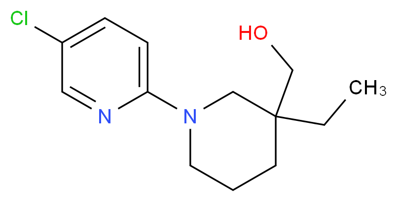 [1-(5-chloro-2-pyridinyl)-3-ethyl-3-piperidinyl]methanol_Molecular_structure_CAS_)