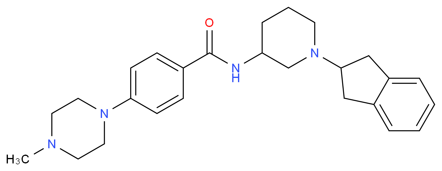N-[1-(2,3-dihydro-1H-inden-2-yl)-3-piperidinyl]-4-(4-methyl-1-piperazinyl)benzamide_Molecular_structure_CAS_)