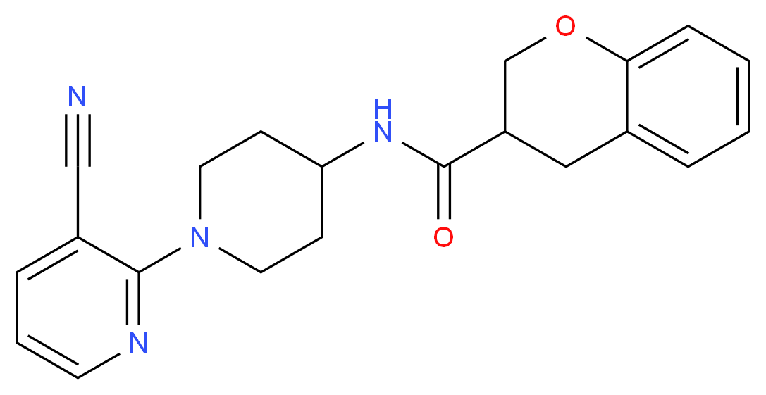 N-[1-(3-cyanopyridin-2-yl)piperidin-4-yl]chromane-3-carboxamide_Molecular_structure_CAS_)