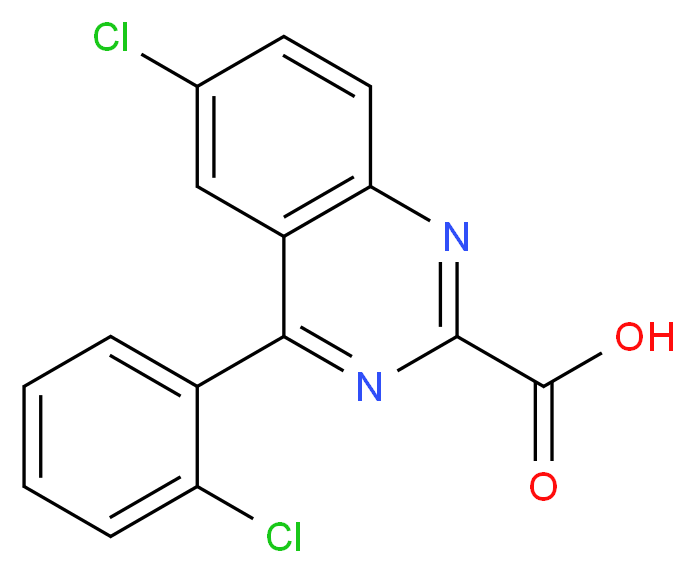6-Chloro-4-(2-chlorophenyl)-2-quinazolinecarboxylic Acid _Molecular_structure_CAS_54643-79-7)