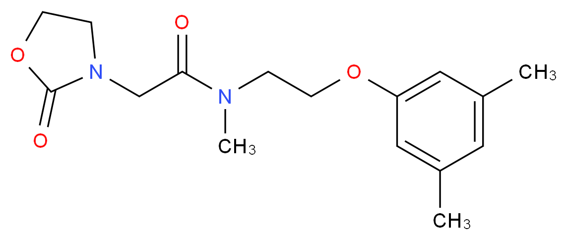 N-[2-(3,5-dimethylphenoxy)ethyl]-N-methyl-2-(2-oxo-1,3-oxazolidin-3-yl)acetamide_Molecular_structure_CAS_)