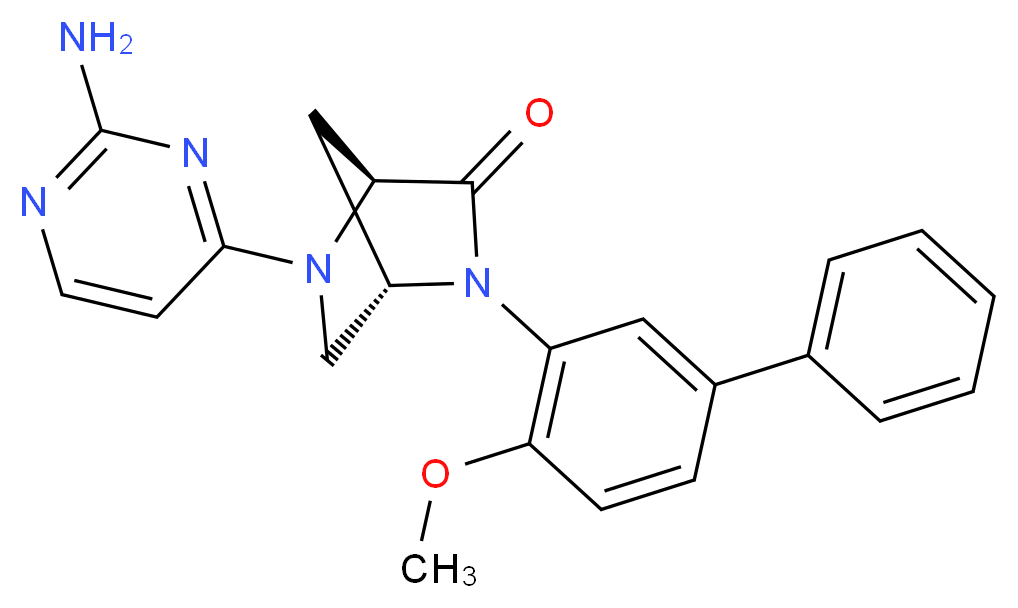 (1S*,4S*)-5-(2-amino-4-pyrimidinyl)-2-(4-methoxy-3-biphenylyl)-2,5-diazabicyclo[2.2.1]heptan-3-one_Molecular_structure_CAS_)
