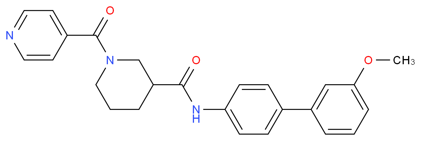 1-isonicotinoyl-N-(3'-methoxy-4-biphenylyl)-3-piperidinecarboxamide_Molecular_structure_CAS_)