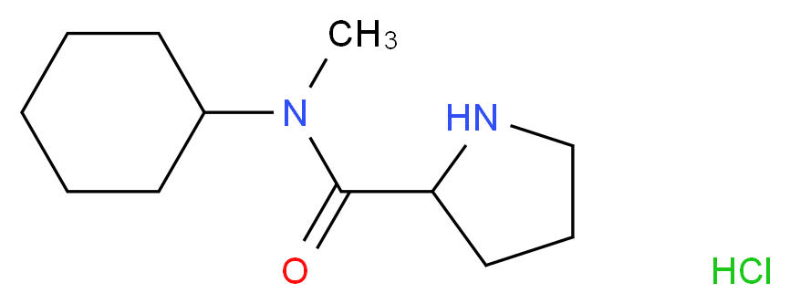 N-Cyclohexyl-N-methyl-2-pyrrolidinecarboxamide hydrochloride_Molecular_structure_CAS_)