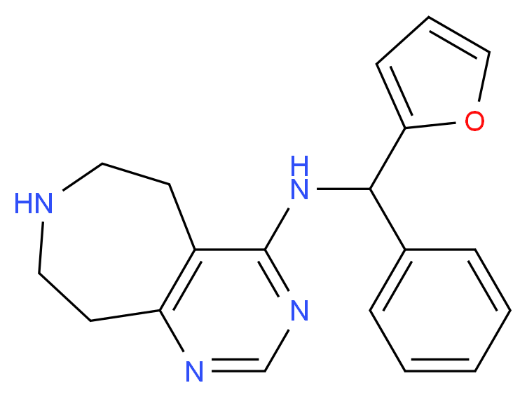 N-[2-furyl(phenyl)methyl]-6,7,8,9-tetrahydro-5H-pyrimido[4,5-d]azepin-4-amine_Molecular_structure_CAS_)