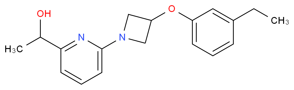 1-{6-[3-(3-ethylphenoxy)-1-azetidinyl]-2-pyridinyl}ethanol_Molecular_structure_CAS_)