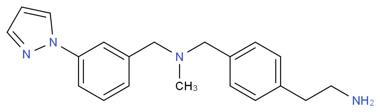 2-[4-({methyl[3-(1H-pyrazol-1-yl)benzyl]amino}methyl)phenyl]ethanamine_Molecular_structure_CAS_)