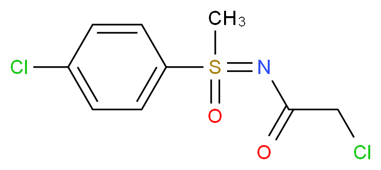 N1-[1-(4-chlorophenyl)-1-methyl-1-oxo-lambda~6~-sulphanylidene]-2-chloroacetamide_Molecular_structure_CAS_)