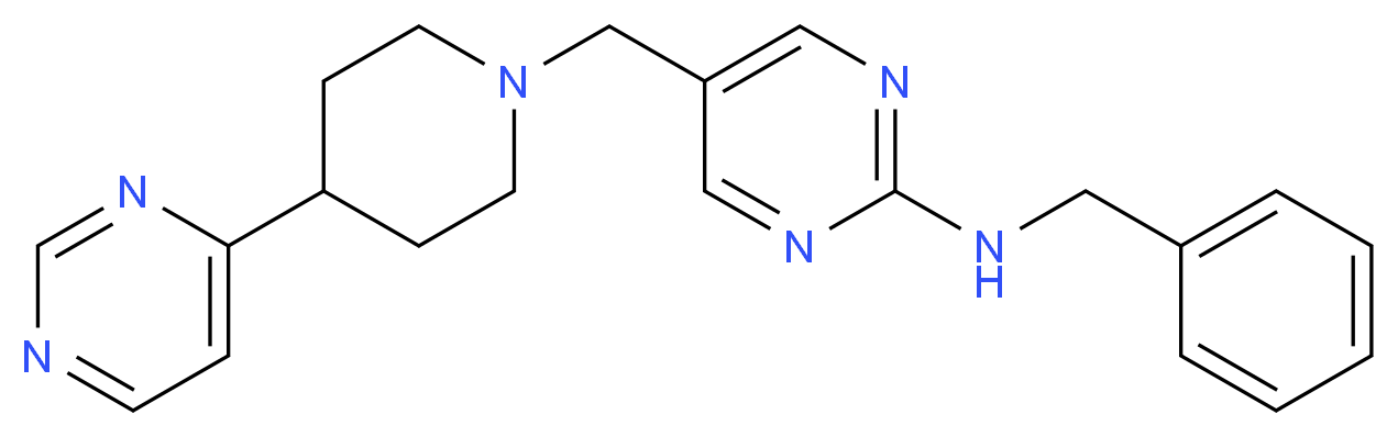 N-benzyl-5-[(4-pyrimidin-4-ylpiperidin-1-yl)methyl]pyrimidin-2-amine_Molecular_structure_CAS_)