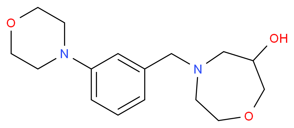 4-(3-morpholin-4-ylbenzyl)-1,4-oxazepan-6-ol_Molecular_structure_CAS_)