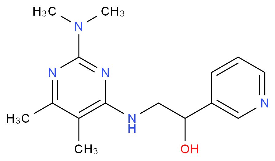 2-{[2-(dimethylamino)-5,6-dimethyl-4-pyrimidinyl]amino}-1-(3-pyridinyl)ethanol_Molecular_structure_CAS_)