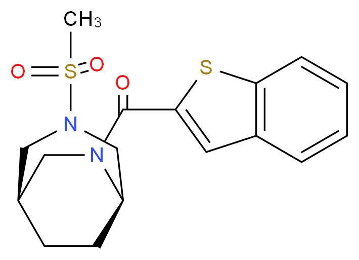 (1R*,5R*)-6-(1-benzothien-2-ylcarbonyl)-3-(methylsulfonyl)-3,6-diazabicyclo[3.2.2]nonane_Molecular_structure_CAS_)
