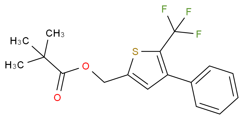[4-phenyl-5-(trifluoromethyl)-2-thienyl]methyl pivalate_Molecular_structure_CAS_)