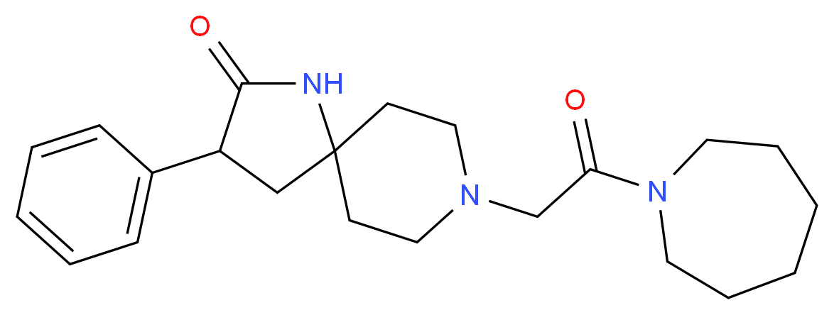 8-[2-(1-azepanyl)-2-oxoethyl]-3-phenyl-1,8-diazaspiro[4.5]decan-2-one_Molecular_structure_CAS_)