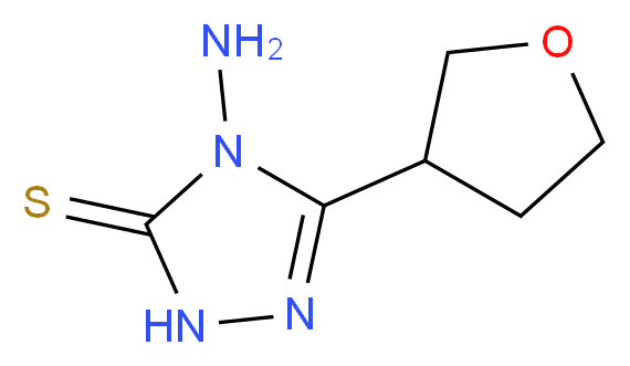 4-amino-3-(oxolan-3-yl)-4,5-dihydro-1H-1,2,4-triazole-5-thione_Molecular_structure_CAS_)
