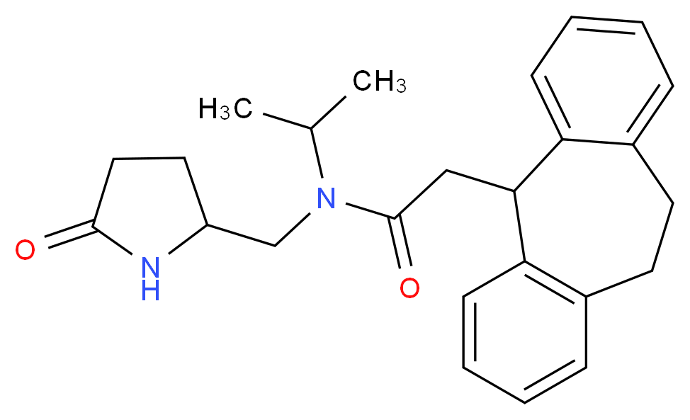 2-(10,11-dihydro-5H-dibenzo[a,d][7]annulen-5-yl)-N-isopropyl-N-[(5-oxo-2-pyrrolidinyl)methyl]acetamide_Molecular_structure_CAS_)