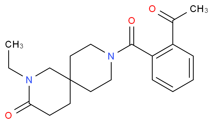 9-(2-acetylbenzoyl)-2-ethyl-2,9-diazaspiro[5.5]undecan-3-one_Molecular_structure_CAS_)