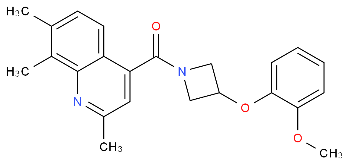 4-{[3-(2-methoxyphenoxy)-1-azetidinyl]carbonyl}-2,7,8-trimethylquinoline_Molecular_structure_CAS_)