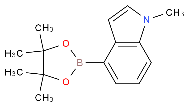 1-methyl-4-(4,4,5,5-tetramethyl-1,3,2-dioxaborolan-2-yl)-1H-indole_Molecular_structure_CAS_898289-06-0)