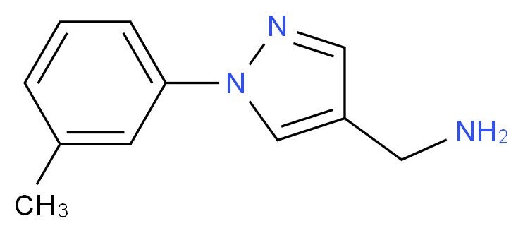 1-[1-(3-methylphenyl)-1H-pyrazol-4-yl]methanamine_Molecular_structure_CAS_400876-68-8)