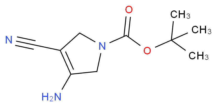 tert-butyl 3-amino-4-cyano-2,5-dihydro-1H-pyrrole-1-carboxylate_Molecular_structure_CAS_)