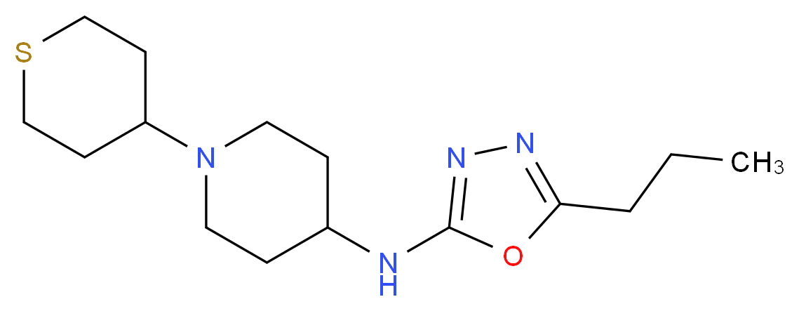 N-(5-propyl-1,3,4-oxadiazol-2-yl)-1-(tetrahydro-2H-thiopyran-4-yl)piperidin-4-amine_Molecular_structure_CAS_)