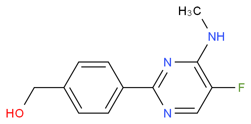 {4-[5-fluoro-4-(methylamino)-2-pyrimidinyl]phenyl}methanol_Molecular_structure_CAS_)