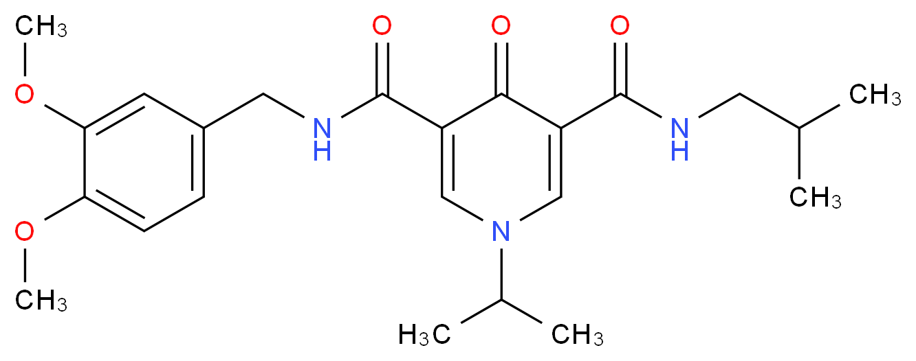 N-(3,4-dimethoxybenzyl)-N'-isobutyl-1-isopropyl-4-oxo-1,4-dihydro-3,5-pyridinedicarboxamide_Molecular_structure_CAS_)