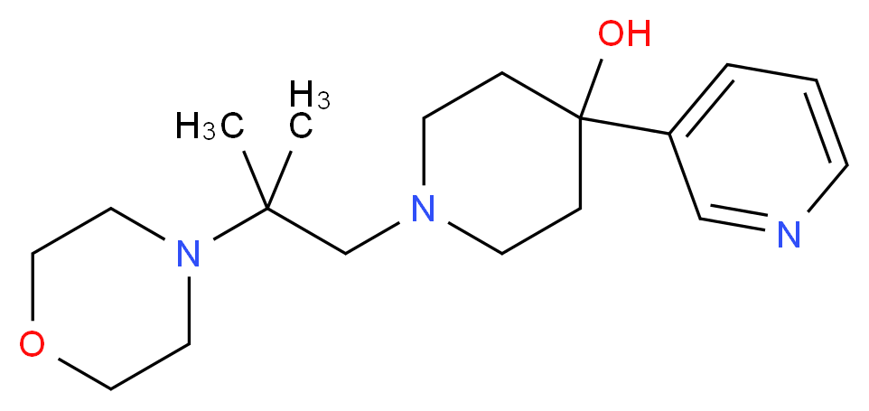 1-(2-methyl-2-morpholin-4-ylpropyl)-4-pyridin-3-ylpiperidin-4-ol_Molecular_structure_CAS_)
