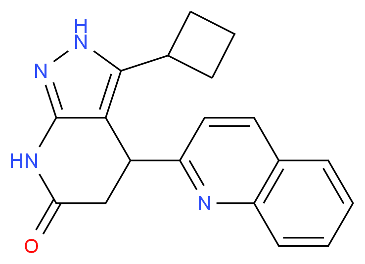 3-cyclobutyl-4-quinolin-2-yl-2,4,5,7-tetrahydro-6H-pyrazolo[3,4-b]pyridin-6-one_Molecular_structure_CAS_)