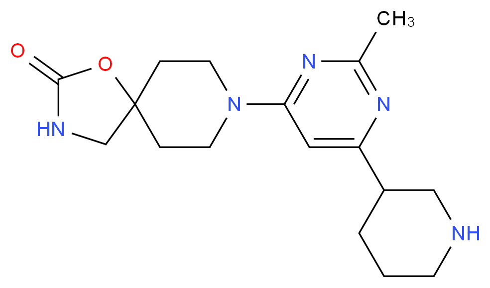 8-(2-methyl-6-piperidin-3-ylpyrimidin-4-yl)-1-oxa-3,8-diazaspiro[4.5]decan-2-one_Molecular_structure_CAS_)