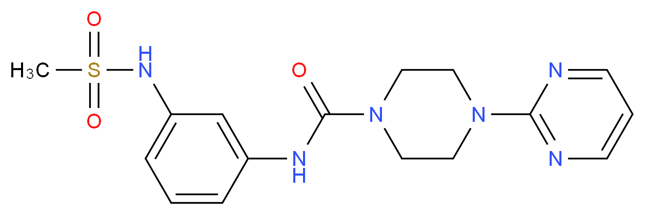 N-{3-[(methylsulfonyl)amino]phenyl}-4-pyrimidin-2-ylpiperazine-1-carboxamide_Molecular_structure_CAS_)