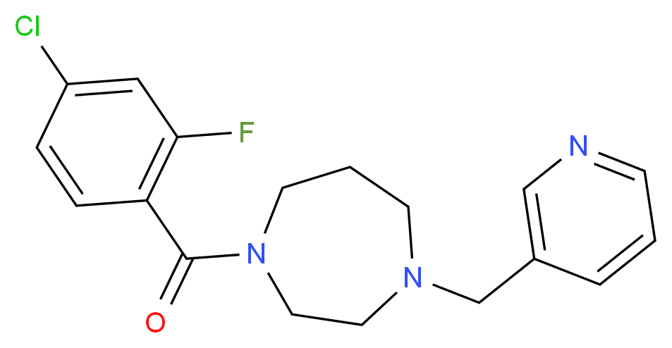 1-(4-chloro-2-fluorobenzoyl)-4-(3-pyridinylmethyl)-1,4-diazepane_Molecular_structure_CAS_)
